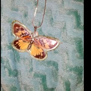 Real buttyfly wings necklace